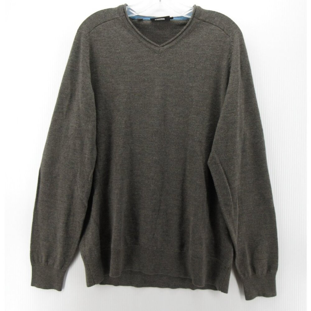 Rodd & Gunn Sweater Large Fine Merino Wool Roll Neck Elbow Patches